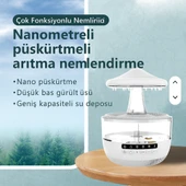 QASUL Mantar Yağmur Damlası Renk Değiştiren Gece Lambası + Bluetooth Hoparlör - 3