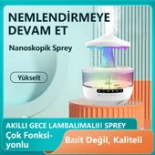 QASUL Mantar Yağmur Damlası Renk Değiştiren Gece Lambası + Bluetooth Hoparlör - 6