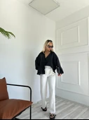 Kadın Oversize Gömlek Siyah - 3