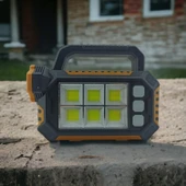 15w Güneş Enerjili Powerbank Özellikli Çok Fonksiyonlu Işıldak Fener Gs490 - 1