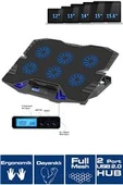 Frisby FNC-5235ST GS6 Notebook Soğutucu (6xFan) LCD Kontrol Panel Metal Izgara 5 Kademeli Yükseklik - 7
