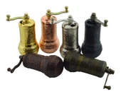 LUDIA Osmanlı Arması Motifli Baharat Değirmeni Antik Renk 2 li Set Top Küpe Hediyeli! - 5