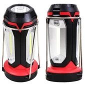 P-8801 Şarjlı Katlanabilir 3xcob Led+ 3w Led Çok Fonksiyonlu Kamp Feneri - 4