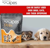 Better Wipes Evcil Hayvanlar Patiler,Yüz,Kulaklarin için Ultra Yumuşak Temizleme Mendilleri 25 Adet - 3