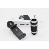 8x18 Zoom Teleskop Telefon Kamera Lensi Mini El Dürbünü - 2
