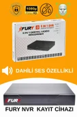 FURY 4 Kameralı Ip Güvenlik Kamerası Seti Sesli 4mp Gece Renkli Su Geçirmez 1506s 320GB - 3