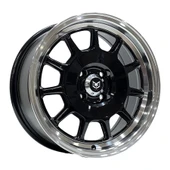7 X 16 TORK-9319 4X100 ET35 73.1 BLACK+LIP MACHINED - 1