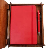 Ahşap Kutulu Defter Kalem - 2