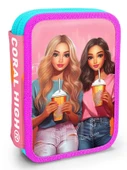 Coral High İki Katlı Organizer Kalemlik - Pembe Kırmızı Fashion Girl, Kız Çocuk, Pembe Kırmızı Fashion Girl thumbnail 6