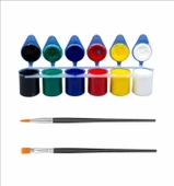 6'lı Akrilik Boya 6x25 Toplam 150 ML+ 2 Adet Fırça+1 adet 15x15 Pres Tuval - 2