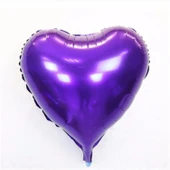 Kalp Balon Folyo Mor 45 Cm 18 İnç - 1