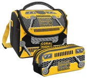 Coral High Erkek Çocuk Siyah Sarı Robot Thermo Beslenme Çantası ve İki Bölmeli Kalemlik Seti thumbnail 1