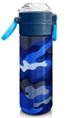 Coral High Erkek Çocuk İçin 500 ml'lik Paslanmaz Çelik Termos/Suluk - Lacivert Saks Kamuflaj Desenli thumbnail 3