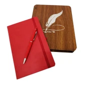 Ahşap Kutulu Defter Kalem - 1