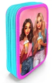 Coral High İki Katlı Organizer Kalemlik - Pembe Kırmızı Fashion Girl, Kız Çocuk, Pembe Kırmızı Fashion Girl thumbnail 2