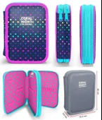 Coral High Puantiyeli Lacivert Kız Çocuk Okul Çantası ve Organizer Kalemlik Seti - İlkokul ve Ortaokul thumbnail 2