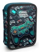 Coral High Erkek Çocuk Organizer Kalemlik/Kalem Çantası - Nefti Yeşil Oyun Konsolu thumbnail 1