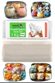 Beyaz Seramik Hamuru 2 Kg Seramik Başlangıç Seti Ebeşuar Modelleme Artdeco 6 Renk Akrilik Boya Fırça 75 ml Heykel - 2