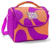 Coral High İlkokul Kız Çocuk Okul Beslenme Çantası, Turuncu Mor Renkli Çizgili, Termoslu (Isı Yalıtımlı) thumbnail 1