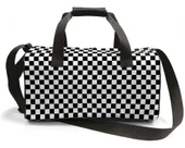 Coral High Kız Çocuk Spor ve Seyahat Çantası - Siyah Beyaz Dama Desenli - 27531 thumbnail 2