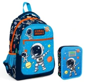 Coral High Mavi Astronot Erkek Çocuk Okul Çantası ve Organizer Kalemlik Seti 23486+11149 thumbnail 1