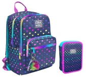 Coral High Puantiyeli Lacivert Kız Çocuk Okul Çantası ve Organizer Kalemlik Seti - İlkokul ve Ortaokul thumbnail 1