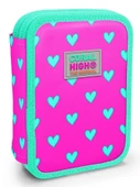 Coral High Organizer İki Katlı Kalem Çantası - Yeşil Pembe Kalp Desenli, Kız Çocuk, Yeşil Pembe Kalp Desenli thumbnail 1