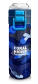 Coral High Erkek Çocuk İçin 500 ml'lik Paslanmaz Çelik Termos/Suluk - Lacivert Saks Kamuflaj Desenli thumbnail 1