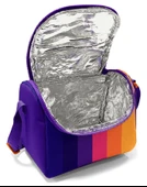 Coral High Kız Çocuk Termoslu Beslenme Çantası - Mor Turuncu Renkli Çizgili, Kız Çocuk thumbnail 4