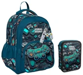 Coral High Nefti Yeşil Oyun Konsolu Erkek Çocuk Okul Çantası ve Organizer Kalemlik Seti thumbnail 1