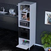 Modilayn AYQ (60x217x56 cm) Boyutunda Ankastre 1 Kapaklı Mini/Midi Mikrodalga Fırın Dolabı - 3