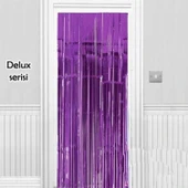 Işıltılı Duvar Ve Kapı Perdesi Mor Renk 90x200 Cm - 1