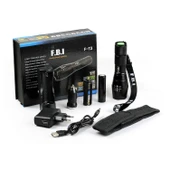 F.b.ı F-t3 Su Geçirmez Alüminyum Oksidiyon Şarjlı El Feneri thumbnail 1