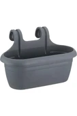 Nergiz Kolay Askı Balkon Saksısı 40 Cm 6.5 Lt Antrasit - 1