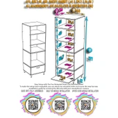 Modilayn AYQ (60x217x56 cm) Boyutunda Ankastre 1 Kapaklı Mini/Midi Mikrodalga Fırın Dolabı - 5