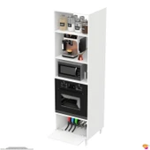 Modilayn AYQ (60x217x56 cm) Boyutunda Ankastre 1 Kapaklı Mini/Midi Mikrodalga Fırın Dolabı - 6