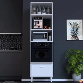 Modilayn AYQ (60x217x56 cm) Boyutunda Ankastre 1 Kapaklı Mini/Midi Mikrodalga Fırın Dolabı - 1