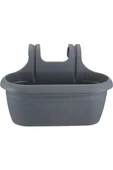 Nergiz Kolay Askı Balkon Saksısı 40 Cm 6.5 Lt Antrasit - 2