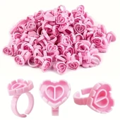 İpek Kirpik Volume Yapıştırıcı Yüzüğü Nail Art Yüzük 100lü - 1