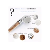 Filtreli Ve Su Tasarruflu Arıtmalı Duş Başlığı Seti Boncuklu Başlık Hortum Ve Mafsal Set - 4