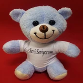 Mavi Seni Seviyorum Tişörtlü Ayı - 1