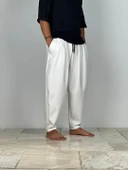 Ekru Pileli Yarım Şalvar - 2
