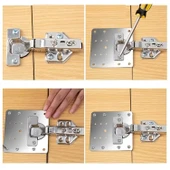 Paslanmaz Çelik Menteşe Onarım Plakası - 1