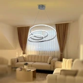 TT301-KR TT Aydınlatma Yay Modeli Krom Kaplama Led Avize - 3