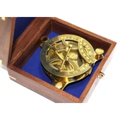 Ahşap Kutulu El Yapımı Pirinç Güneş Saati Ve Pusula 15640 thumbnail 2