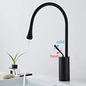 Siyah Banyo Çanak Lavabo Bataryası İthal İskandinav Tasarım - 3