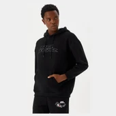 No Fear Erkek Sweatshirt Kapüşonlu Siyah Melanj M500271 - 3