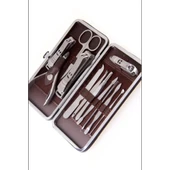 Deri Çantalı 12'li Manikür Seti - 1