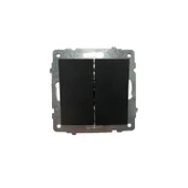 Ovivo Grano Siyah Anahtar Komütatör İkili Anahtar 2'li Set / Paket - 3