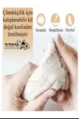 Beyaz Seramik Hamuru 2 Kg Seramik Başlangıç Seti Ebeşuar Modelleme Mydido 12 Renk Akrilik Boya Fırça 70ml Heykel - 4